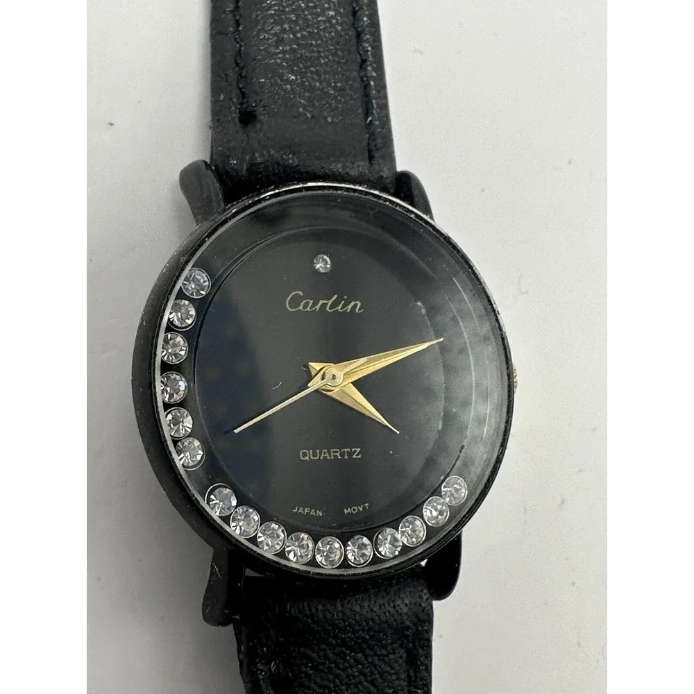 Carlin Ladies Watch New‎ Battery Floating Gems 23MM 6.5